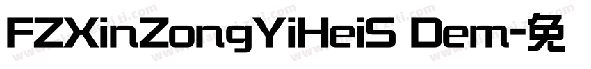 FZXinZongYiHeiS Dem字体转换
